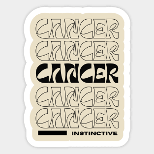 Cancer Zodiac sign In black Sticker